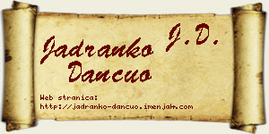 Jadranko Dančuo vizit kartica